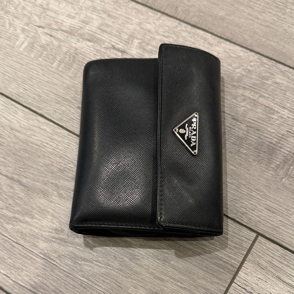 Prada Black Saffiano Leather Wallet